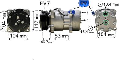 Van Wezel 5800K288 - Compressor, air conditioning autospares.lv