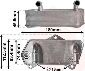 Van Wezel 58013701 - Oil Cooler, automatic transmission autospares.lv