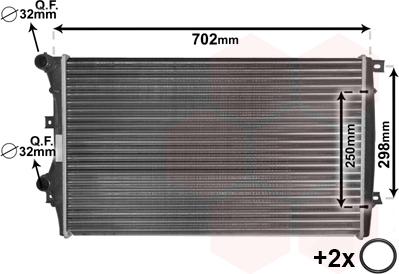 Van Wezel 58012206 - Radiator, engine cooling autospares.lv