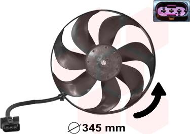 Van Wezel 5888744 - Fan, radiator autospares.lv