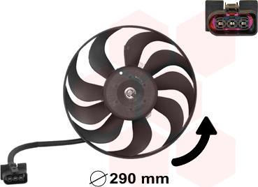 Van Wezel 5888745 - Fan, radiator autospares.lv