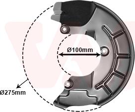 Van Wezel 5829371 - Splash Panel, guard, brake disc autospares.lv