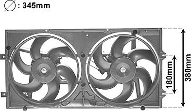 Van Wezel 5874749 - Fan, radiator autospares.lv
