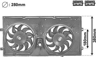 Van Wezel 5874748 - Fan, radiator autospares.lv