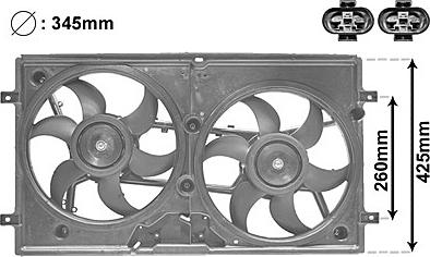 Van Wezel 5875749 - Fan, radiator autospares.lv