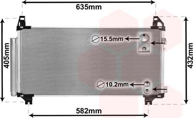 Van Wezel 53005680 - Condenser, air conditioning autospares.lv