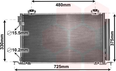 Van Wezel 53005393 - Condenser, air conditioning autospares.lv