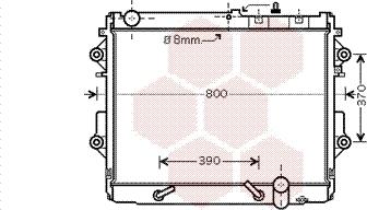 Van Wezel 53002490 - Radiator, engine cooling autospares.lv