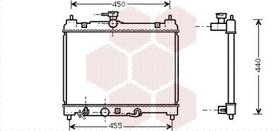 Van Wezel 53002459 - Radiator, engine cooling autospares.lv