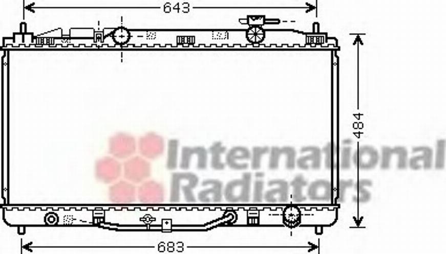 Van Wezel 53002464 - Radiator, engine cooling autospares.lv