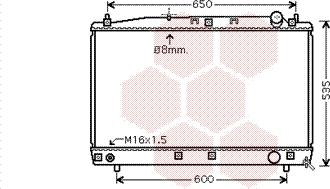 Van Wezel 53002486 - Radiator, engine cooling autospares.lv