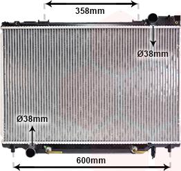 Van Wezel 53002160 - Radiator, engine cooling autospares.lv