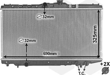 Van Wezel 53002117 - Radiator, engine cooling autospares.lv