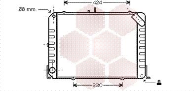 Van Wezel 53002139 - Radiator, engine cooling autospares.lv