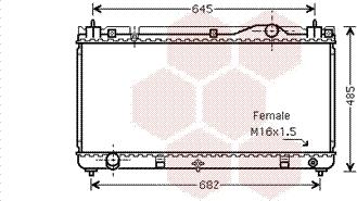 Van Wezel 53002342 - Radiator, engine cooling autospares.lv