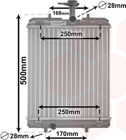 Van Wezel 53002360 - Radiator, engine cooling autospares.lv