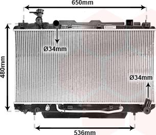 Van Wezel 53002301 - Radiator, engine cooling autospares.lv