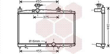 Van Wezel 53002317 - Radiator, engine cooling autospares.lv