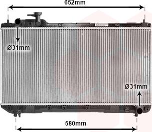 Van Wezel 53002297 - Radiator, engine cooling autospares.lv