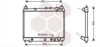 Van Wezel 53002259 - Radiator, engine cooling autospares.lv