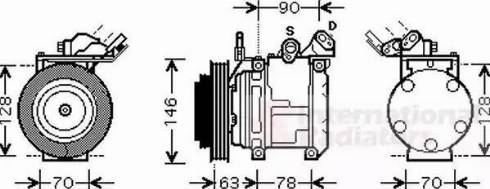 Van Wezel 5300K442 - Compressor, air conditioning autospares.lv