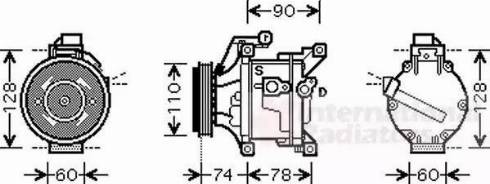 Van Wezel 5300K452 - Compressor, air conditioning autospares.lv