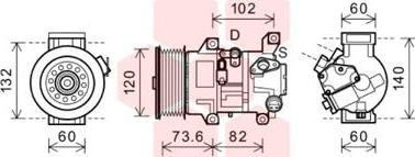 Van Wezel 5300K610 - Compressor, air conditioning autospares.lv