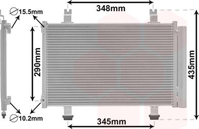 Van Wezel 52005087 - Condenser, air conditioning autospares.lv