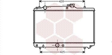 Van Wezel 52002035 - Radiator, engine cooling autospares.lv