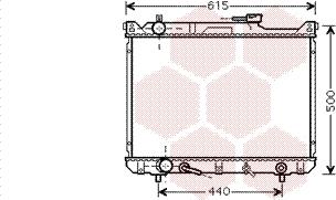 Van Wezel 52002073 - Radiator, engine cooling autospares.lv