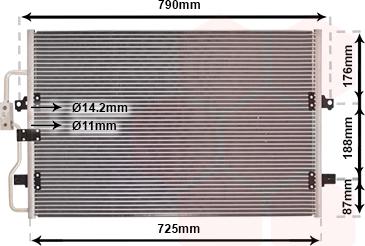 Van Wezel 09005093 - Condenser, air conditioning autospares.lv