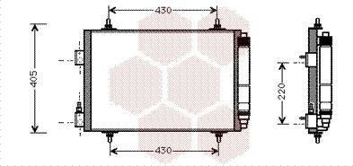 Van Wezel 09005192 - Condenser, air conditioning autospares.lv