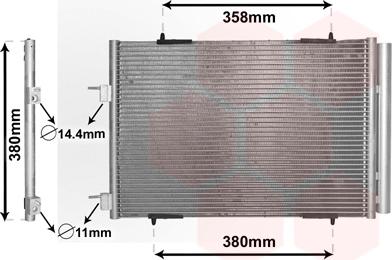 Van Wezel 09005272 - Condenser, air conditioning autospares.lv