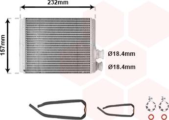 Van Wezel 09006286 - Heat Exchanger, interior heating autospares.lv