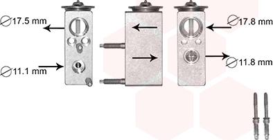 Van Wezel 09001276 - Expansion Valve, air conditioning autospares.lv