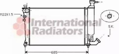 Van Wezel 09002057 - Radiator, engine cooling autospares.lv