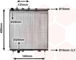 Van Wezel 09002190 - Radiator, engine cooling autospares.lv