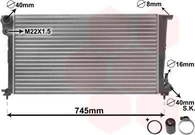 Van Wezel 09002151 - Radiator, engine cooling autospares.lv