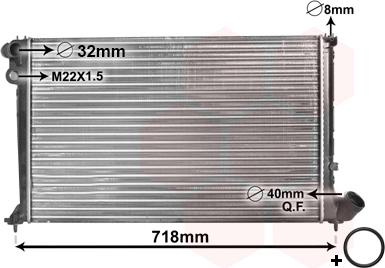 Van Wezel 09002106 - Radiator, engine cooling autospares.lv