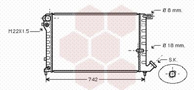 Van Wezel 09002134 - Radiator, engine cooling autospares.lv