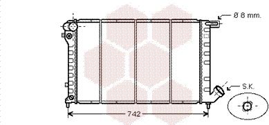 Van Wezel 09002138 - Radiator, engine cooling autospares.lv