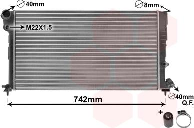 Van Wezel 09002137 - Radiator, engine cooling autospares.lv