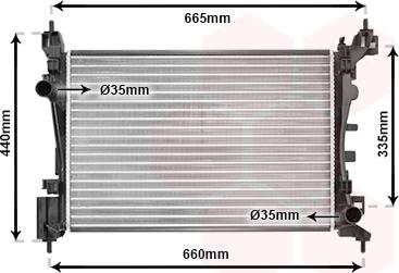 Van Wezel 09002261 - Radiator, engine cooling autospares.lv