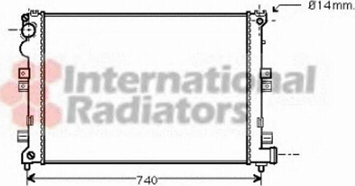 Van Wezel 09002208 - Radiator, engine cooling autospares.lv