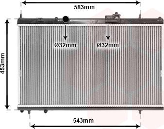 Van Wezel 09002228 - Radiator, engine cooling autospares.lv