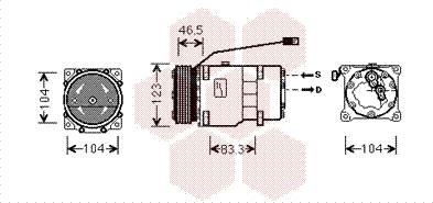 Van Wezel 0900K257 - Compressor, air conditioning autospares.lv