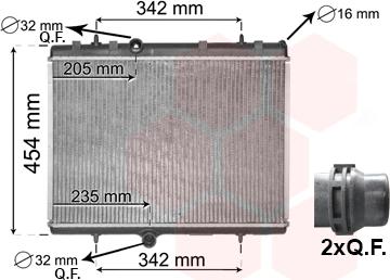 Van Wezel 09012706 - Radiator, engine cooling autospares.lv