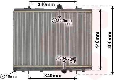 Van Wezel 09012713 - Radiator, engine cooling autospares.lv