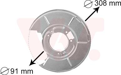 Van Wezel 0646374 - Splash Panel, guard, brake disc autospares.lv