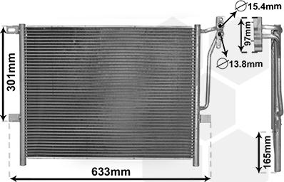 Van Wezel 06005203 - Condenser, air conditioning autospares.lv